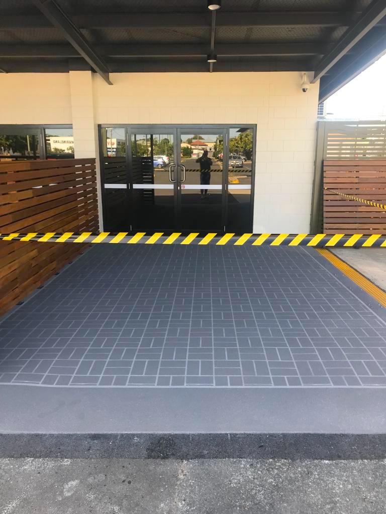 concrete patios stencilled
